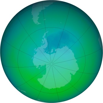 December 1996 monthly mean Antarctic ozone